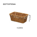 Axyaa Rattan Wicker Serving Baskets - 10 Styles, Multicolor Handwoven Restaurant Display