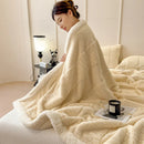 Axyaa Three-Layer Wool Bed Blankets for Cozy Nights