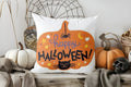 Axyaa Halloween Candy & Ghost Pillow Cover for Sofa, Bedroom, Car