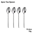Axyaa 24-Piece Stainless Steel Cutlery Set | Elegant Mirror Finish Western Dinnerware