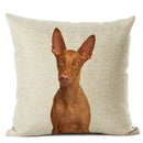 Axyaa Nordic Dog Decorative Cushion Cover 45x45cm, Linen Sofa Pillow Cover