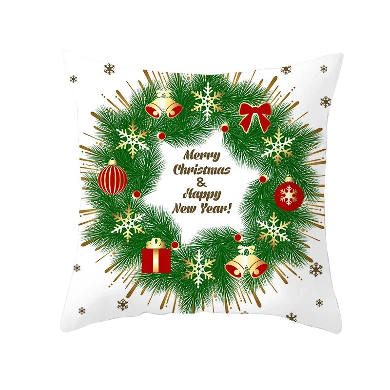 Axyaa Christmas Tree Print Pillow Case - 45x45cm