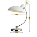 Axyaa Vintage Bauhaus Desk Lamp Black White Green Adjustable Indoor Light