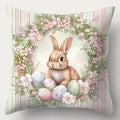 Easter Egg Wreath Bunny Pattern Cushion Cover for Axyaa Brand Home Décor