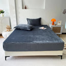 Axyaa Flannel Fitted Sheet, Soft Fleece Mattress Cover for Home & Hotel