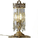 Axyaa Crown Crystal Table Lamp LED Luxury Retro Bedroom Living Room Bedside