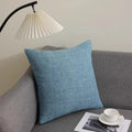 Axyaa Solid Cotton Line Pillow Case Soft Breathable Nordic Decor Pillow Cover