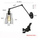 Axyaa Industrial Iron Double Arm Wall Lamp for Bedroom, Study, and Corridor