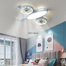 Axyaa Nordic Airplane Fan Light for Kids Room, Modern Ceiling Fixture
