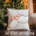 Axyaa Santa & Owl Pattern Christmas Cushion Cover - Festive Home Decor for Sofa & Bedroom