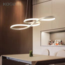 Axyaa LED Circle Ring Chandelier - Minimalist Aluminum Light, Dimmable for Living Room