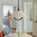 Axya Vintage Pendant Chandelier with Wood Hemp Rope Weaving