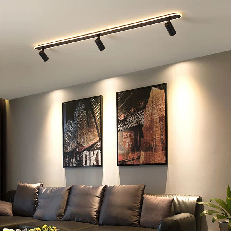 Axyaa Black LED Ceiling Spotlight for Stylish Home Decor & Ambient Lighting