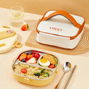 Axyaa Stainless Steel Lunch Box Set with Compartments - Portable and Leak-proof
