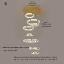 Axyaa Large Crystal Ceiling Pendant Light Fixture Luxury Villa Stairwell Decor Gold