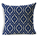 Axyaa Blue & White Porcelain Pattern Pillowcase - Sofa Decor 40cm/45cm/50cm