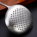 Axyaa Large Stainless Steel Kitchen Cooking Tools with Wooden Handle