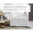 Axyaa Oversized King Lightweight White Bedspread Quilt Set - All Season Comforter Coverlet
