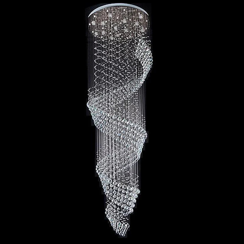 Luxury Spiral Crystal Chandelier - Axyaa LED Crystal Chandelier