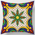 Colorful Geometric Flower Pillow Case by Axyaa: Simple Polyester Sofa Decorative Cover