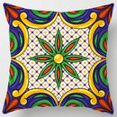 Colorful Geometric Flower Pillow Case by Axyaa: Simple Polyester Sofa Decorative Cover