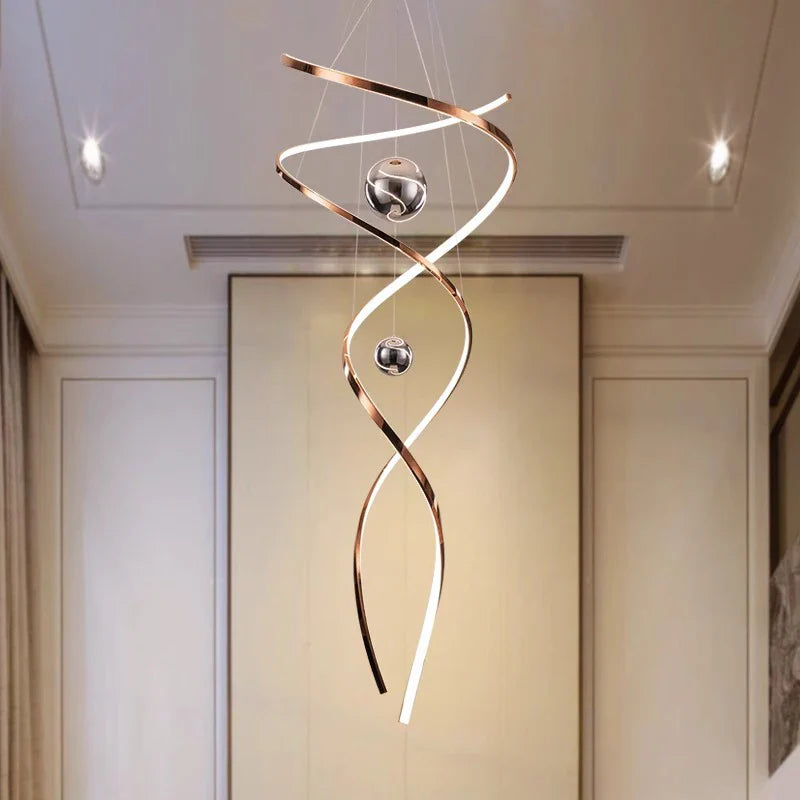 Axyaa Staircase Chandeliers LED Pendant Light Lamps for Modern Home Decor