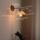 Axyaa Copper LED Wall Lights Modern Style Glass Wall Lamp