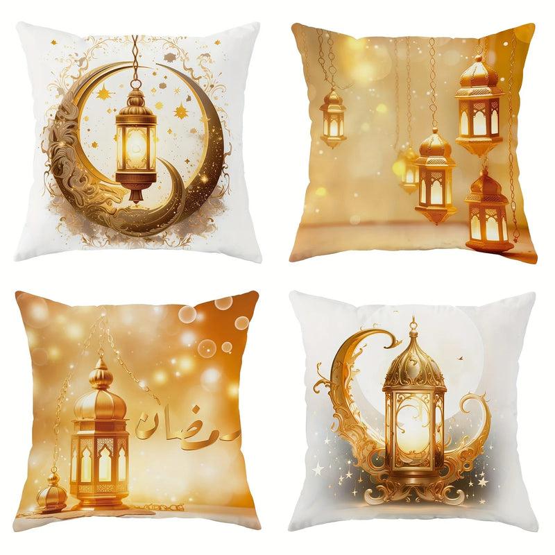 Axyaa Ramadan Crescent Moon Fasting Lamp Pillowcase - Living Room Decor