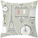 Axyaa French Landscape Pillowcase: Custom European-style Cushion Cover for Home Decor