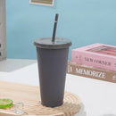 Axyaa 710ml Macaron Plastic Straw Cup - Large Capacity, Reusable, Ideal for Parties & Coffee
