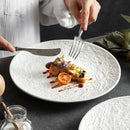 Axyaa White Ceramic Plate | High-End Japanese & Western Cuisine Flat Plate