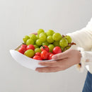 Axyaa Wood Grain Dining Plate: Stylish Snack & Fruit Tray for Home or Picnic