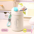 Axyaa Kids Stainless Steel Insulation Water Bottle with Straw - Double Drink Thermos Cup