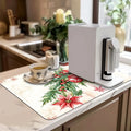 Axyaa Christmas Berry Kitchen Draining Mat