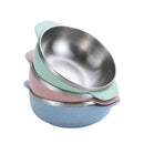 Axyaa Double Layer Rice Soup Bowl with Handle, Children's Tableware