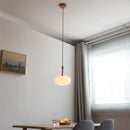 Axyaa White Glass LED Pendant Lights - Modern Nordic Decor Hanging Lamp