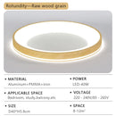 Axyaa Wood Grain LED Ceiling Light for Dining Room, Living Room, Bedroom & Study