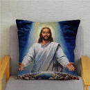 Axyaa Jesus Christ Soft Plush Cushion Cover 45*45 Throw Pillow Case Home Decor