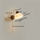 Axyaa Modern Wood Glass LED Wall Light for Bedroom and Living Room