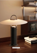Axyaa Luxury Wood Glass Bedside Lamp with Dimmable Reading Light
