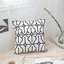 Axyaa Abstract Geometric Canvas Cotton Cushion Cover 45x45cm