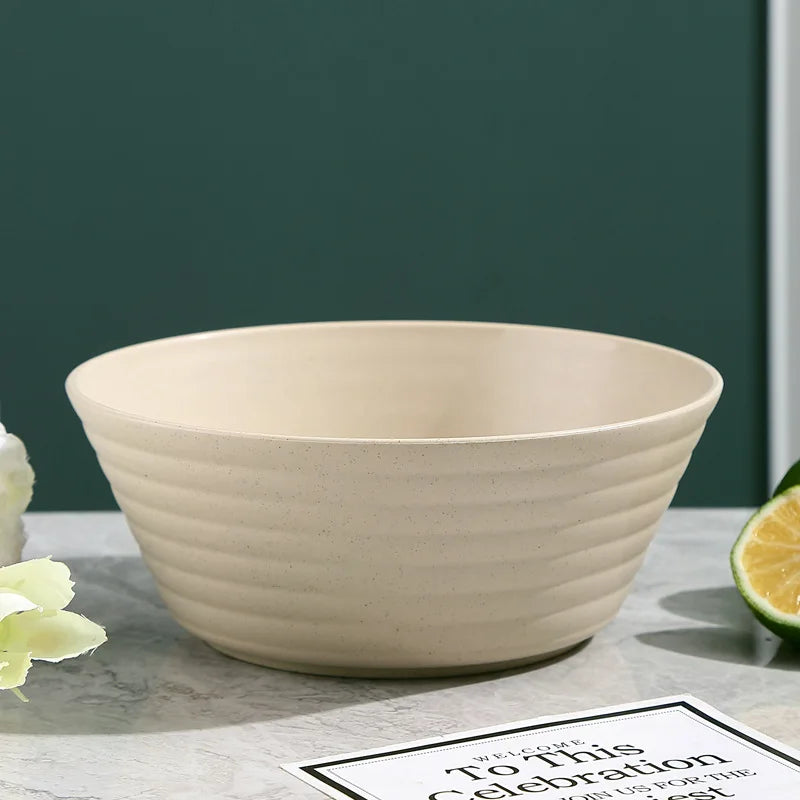Axyaa Wheat Straw Soup Bowl Plastic Tableware, Microwavable Dinner Plate, Kitchen Utensils