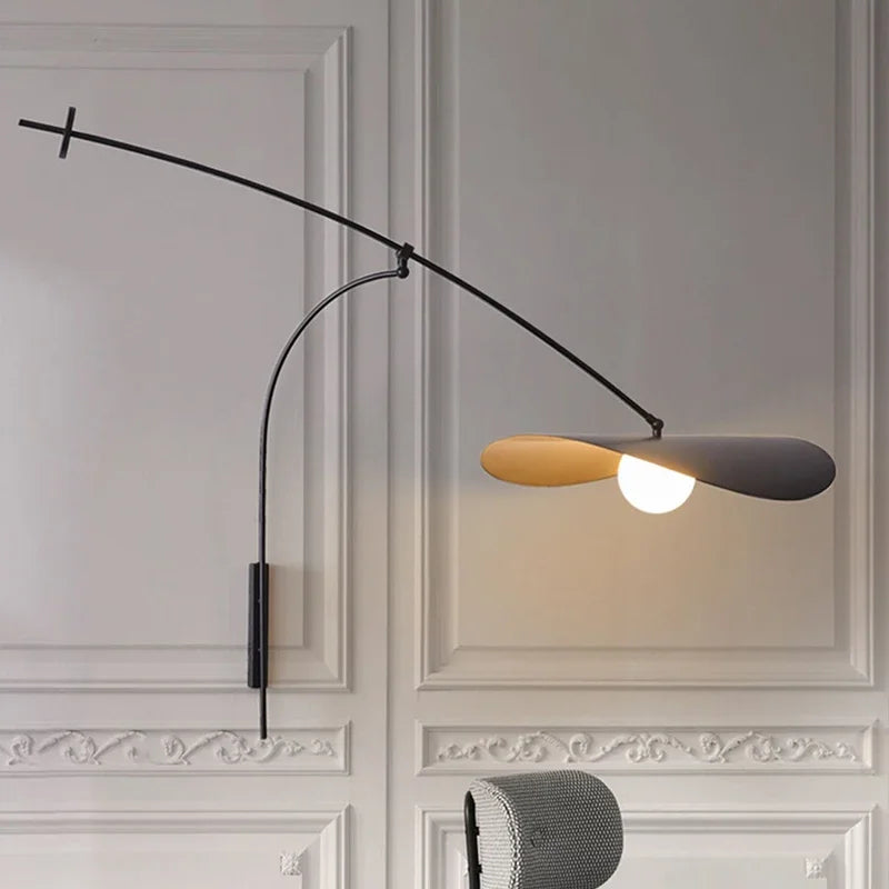 Axyaa Nordic LED Wall Lamp with Adjustable Long Arm for Bedroom and Reading