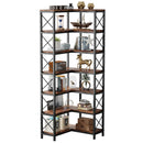 Tribesigns 7-Shelf Corner Bookshelf by Axyaa - Modern 7-Tier Corner Storage Display