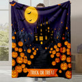 Axyaa Coral Fleece Flannel Blanket: Halloween Gift, Office Nap, Casual Blanket