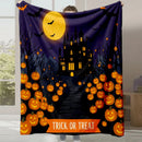 Axyaa Coral Fleece Flannel Blanket: Halloween Gift, Office Nap, Casual Blanket