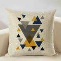 Axyaa Geometry Cushion Cover - 45x45cm Linen Pillow Case for Home Decor