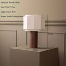 Axyaa Solid Wood Retro Table Lamp - Chinese Bedroom Living Room Wabi Sabi Style