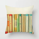Axyaa Retro Library Pattern Pillowcase for Home and Office Decor