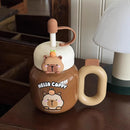 Axyaa Insulated Stainless Steel Straw Water Bottle Cute Girls Tea Tumbler